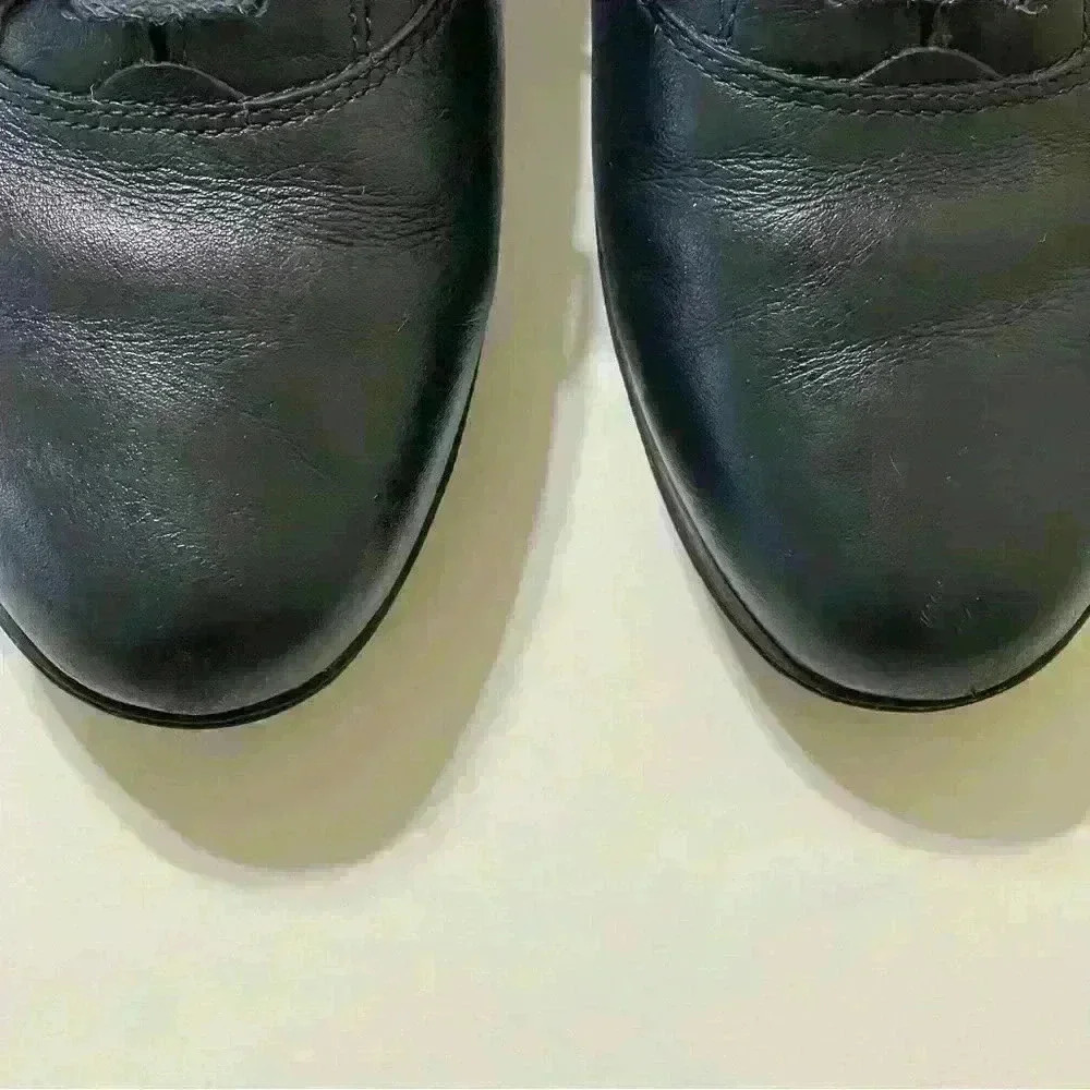 Woman’s Shoes EASYSPIRIT Black Leather Tie Closure Size 8.5 comfort outdoor - Picture 7 of 12